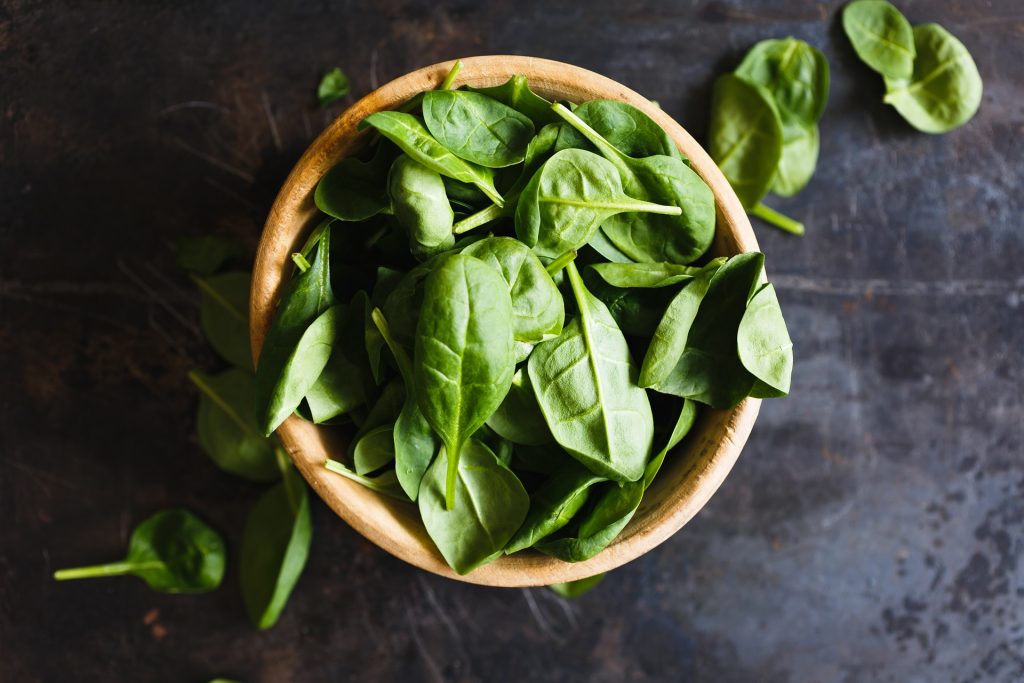 fresh spinach leaves